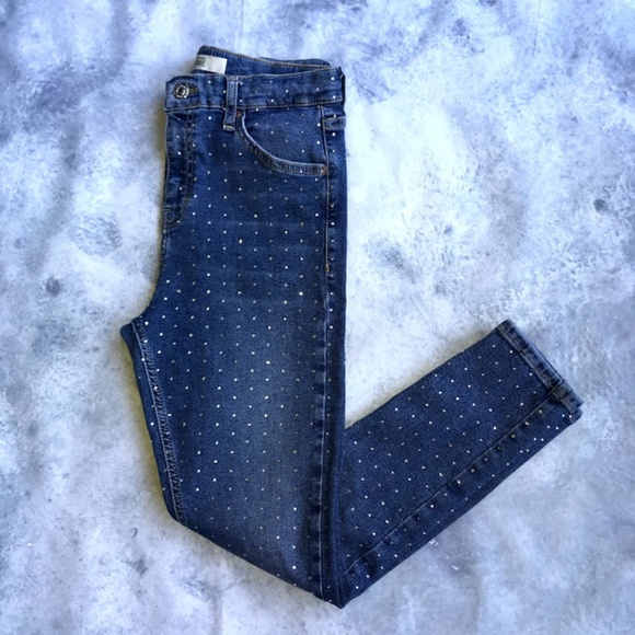 diamante side stripe jeans